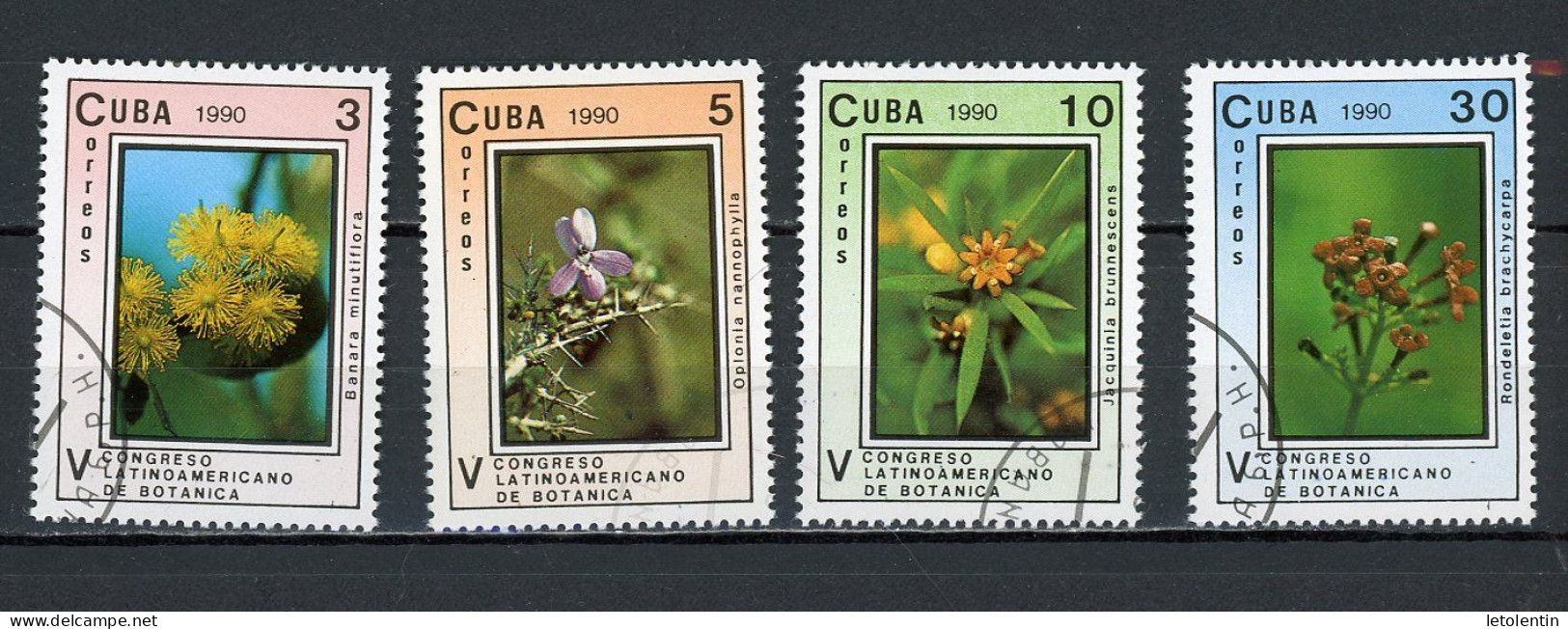 CUBA -  FLORE  N°Yt 3035/3038 Obli. - Used Stamps