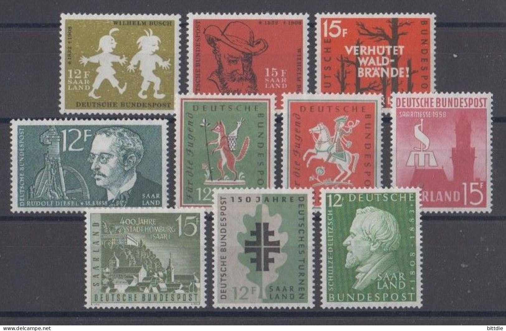 Saarland, 429-38 , Xx  (8726) - Unused Stamps