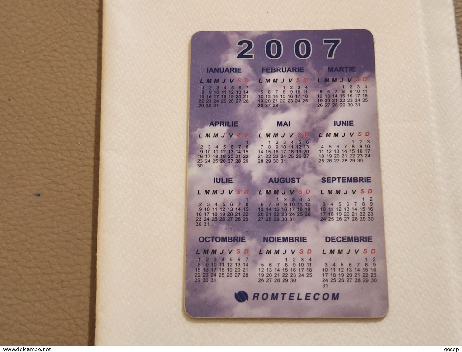 ROMANIA-(RO-ROM-0369D)-Calender-2007-(84)-(10 Lei)-(907UV6)-used Card+1card Prepiad Free - Rumänien