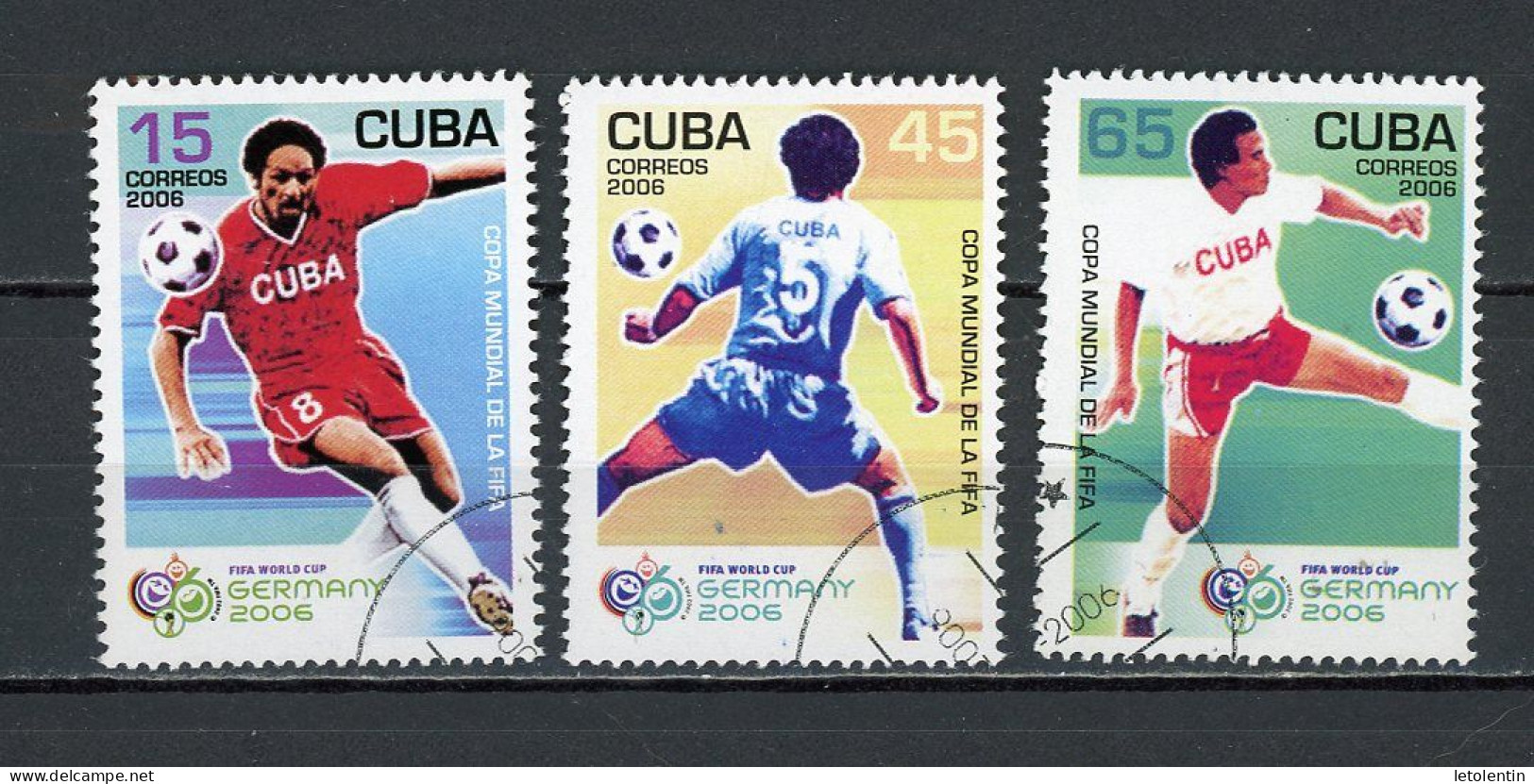 CUBA -  FOOT  N°Yt 4325+4326+4327 Obli. - Used Stamps