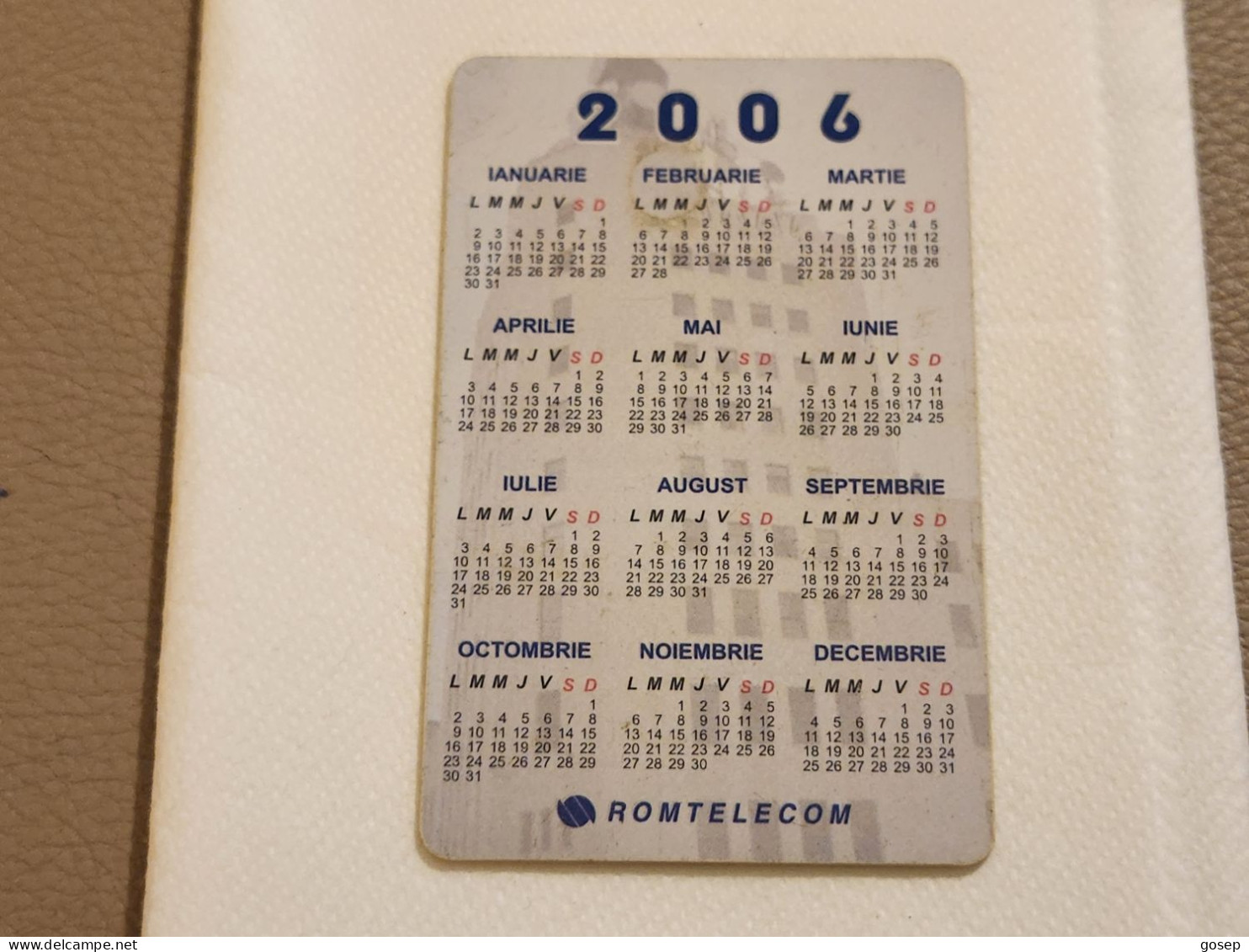 ROMANIA-(RO-ROM-?)-Calender-2006-(85)-(10 Lei)-(OL32XN)-used Card+1card Prepiad Free - Romania