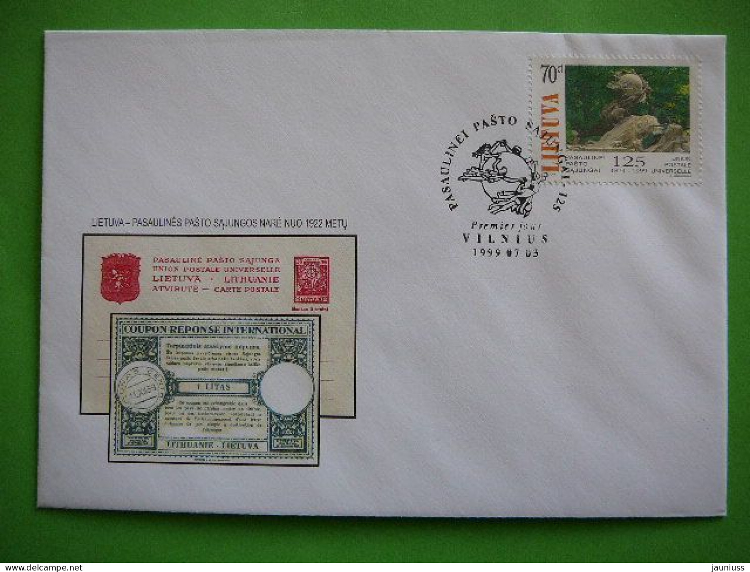 FDC - 125th Anniversary Of UPU # Lietuva Litauen Lituanie Litouwen Lithuania 1999 #Mi.700 - Lituanie