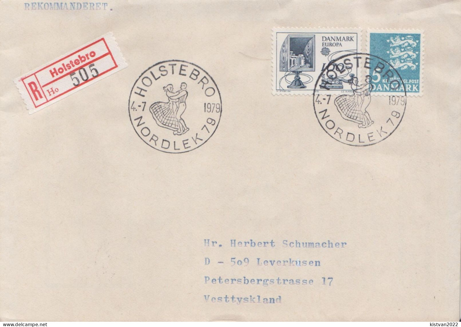 Postal History: Denmark R Cover - Covers & Documents