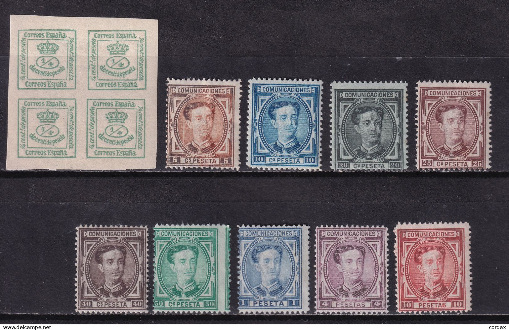 1876 ALFONSO XII SERIE COMPLETA NUEVA(*). VER. +375 € - Nuevos