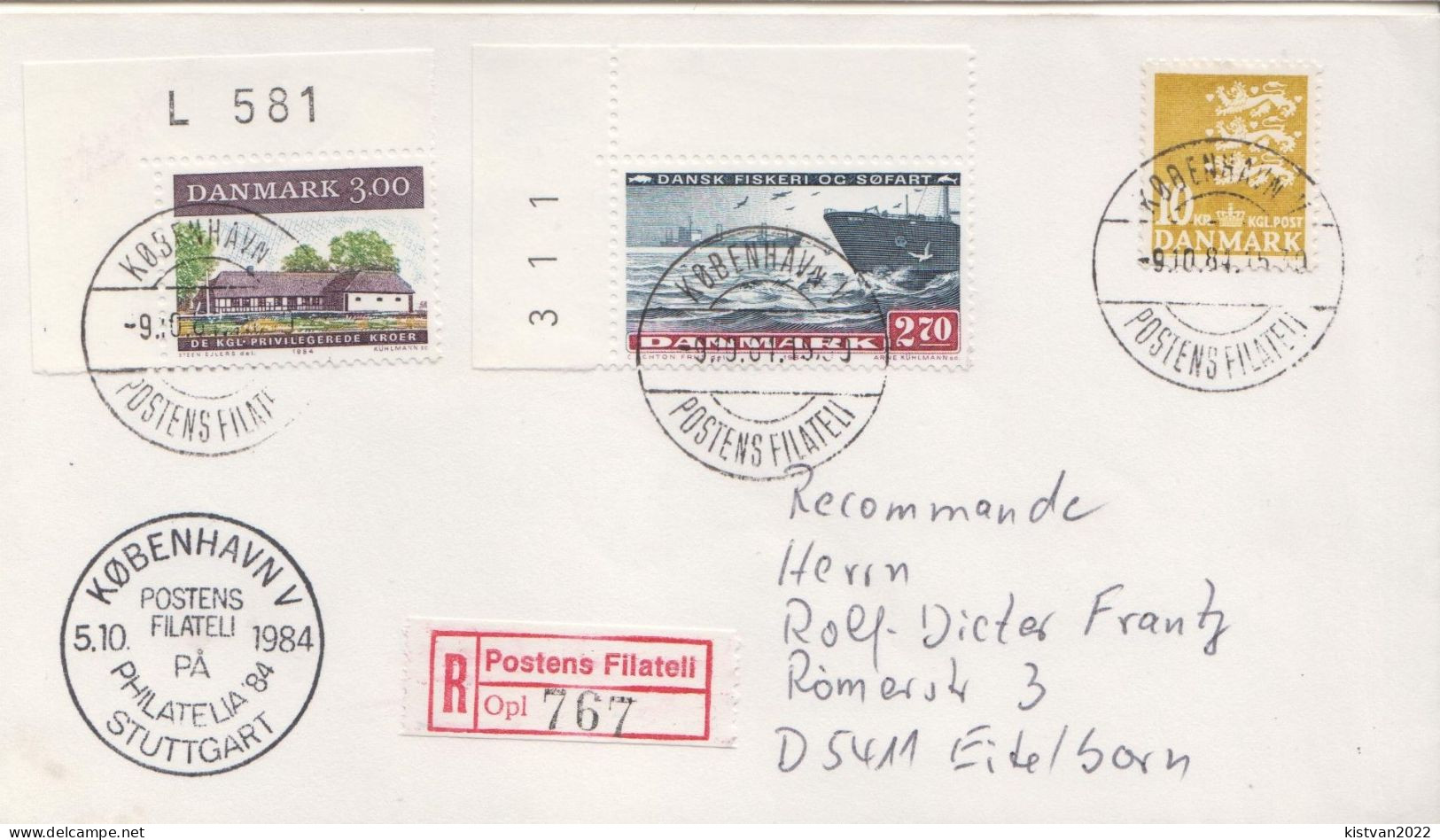 Postal History: Denmark R Cover - Covers & Documents