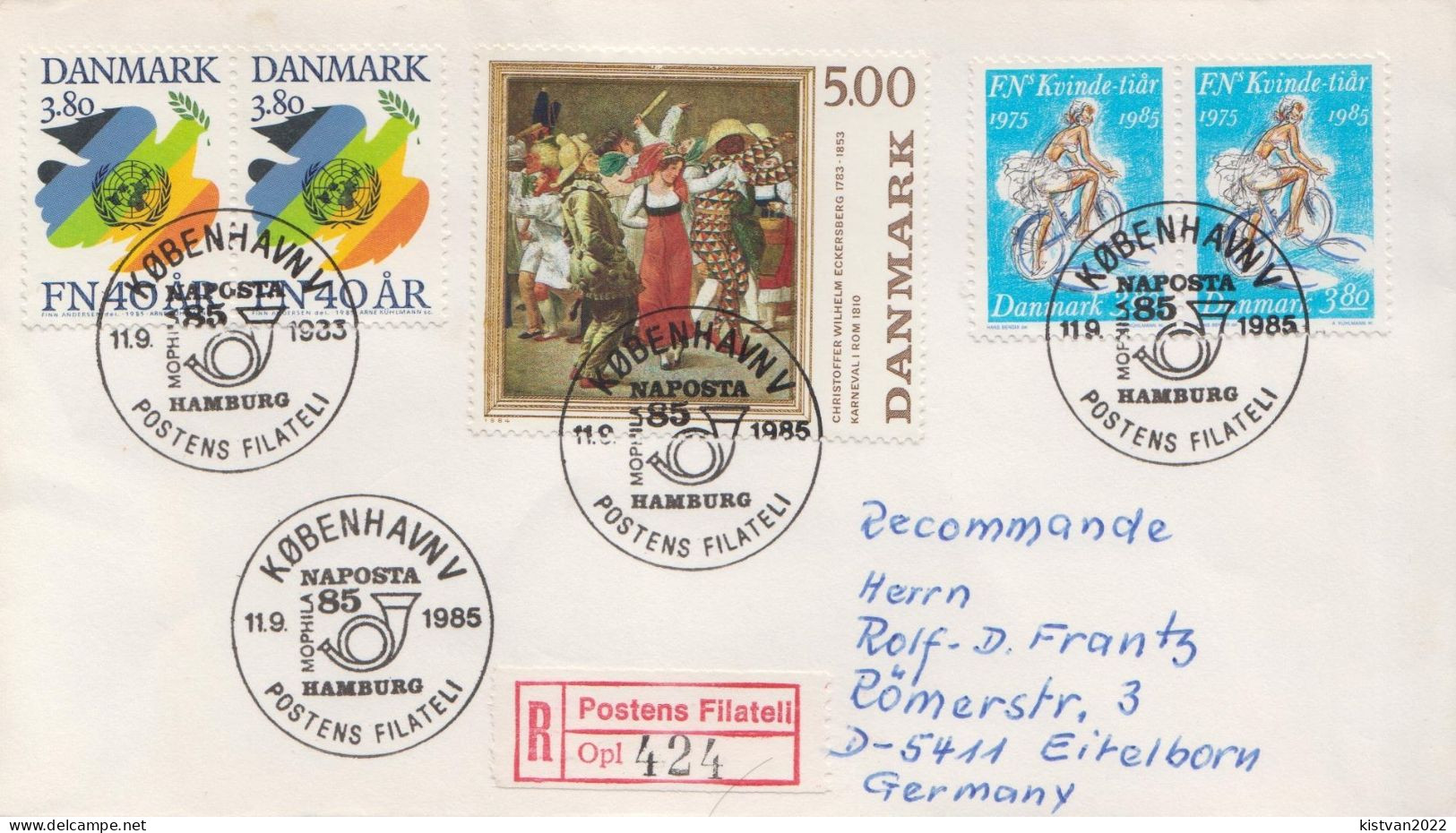 Postal History: Denmark R Cover - Covers & Documents