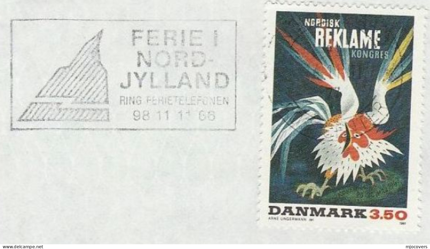 CHICKEN Cockerel  DENMARK Cover Stamps Bird Birds - Gallináceos & Faisanes