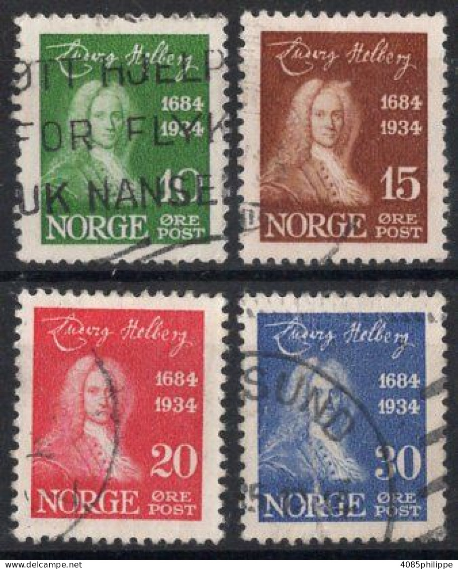 NORVEGE Timbres-poste N°160 à 163 Oblitérés TB - Oblitérés