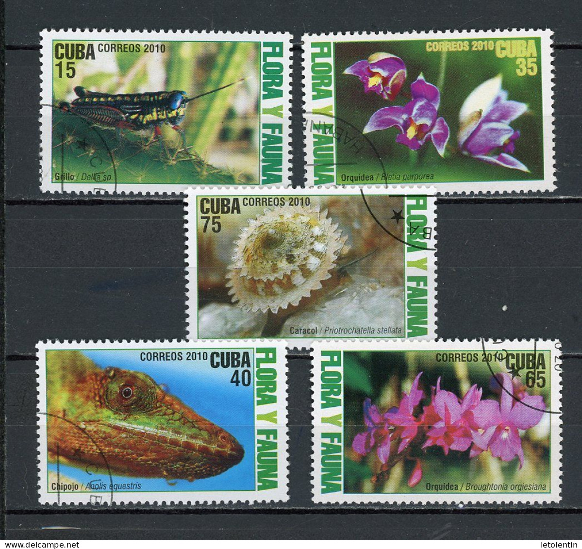 CUBA -  FAUNE & FLORE  N°Yt 4941/4945 Obli. - Oblitérés