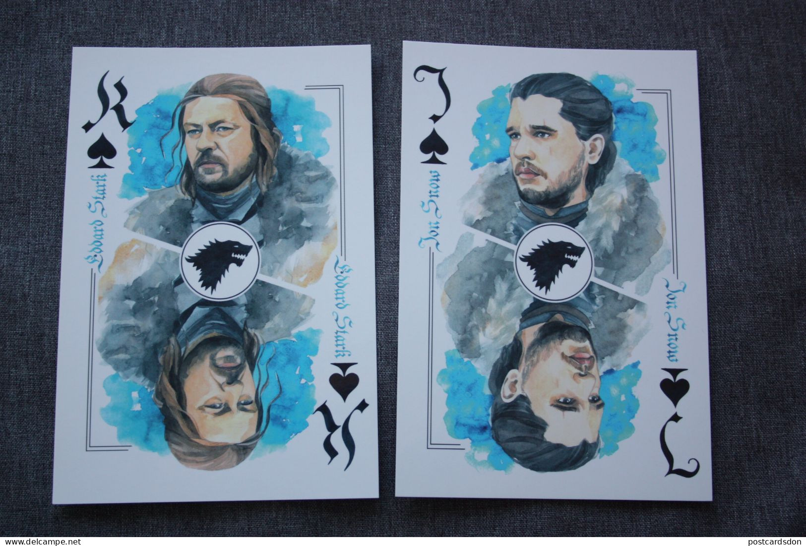 2 PCs Lot /  A Song Of Ice And Fire - Modern Russian Postcard - Playing Cards - Playing Cards