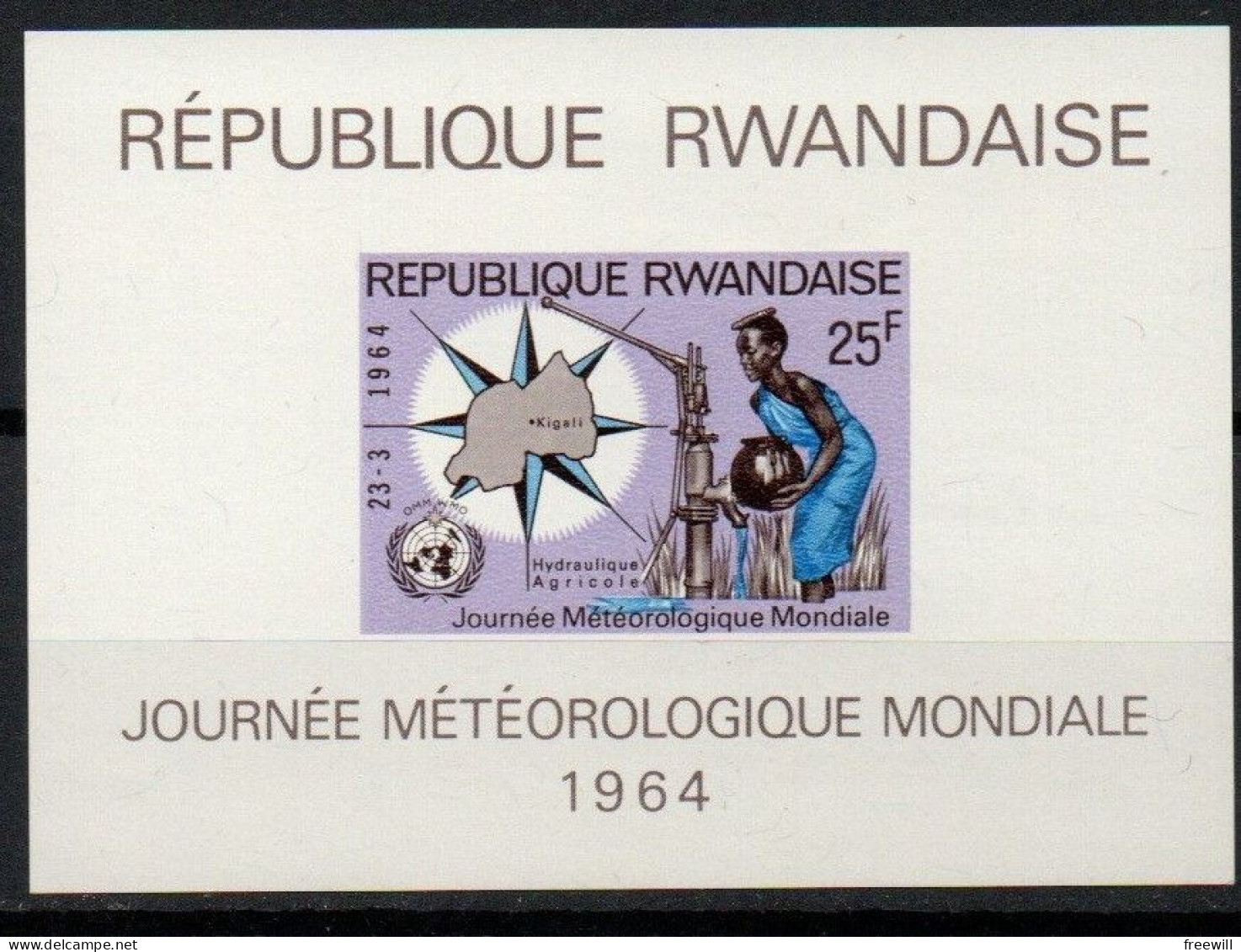 Rwanda Journée Météorologique Mondiale 1964 XX - Unused Stamps