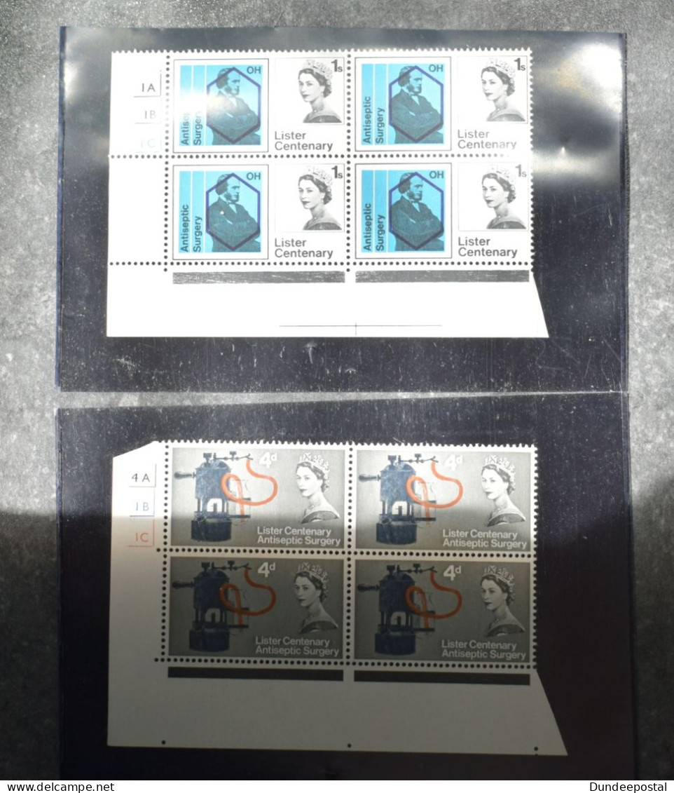 GB STAMPS  Cylinder  Block Lister  1965 K6  MNH     ~~L@@K~~ - Fogli Completi