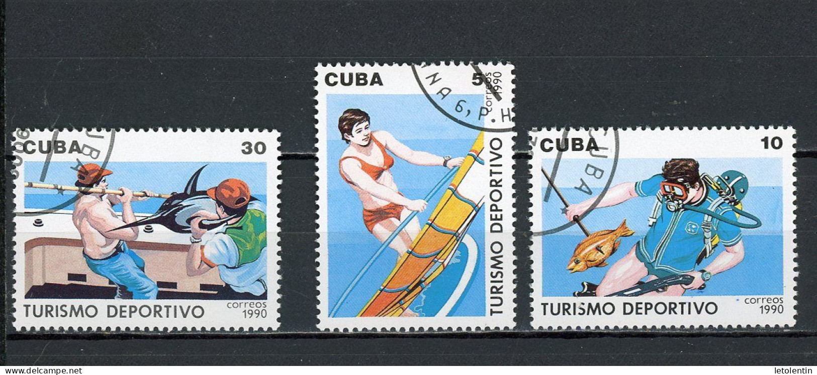 CUBA -  TOURISME  N°Yt 3040+3041+3042 Obli. - Gebruikt