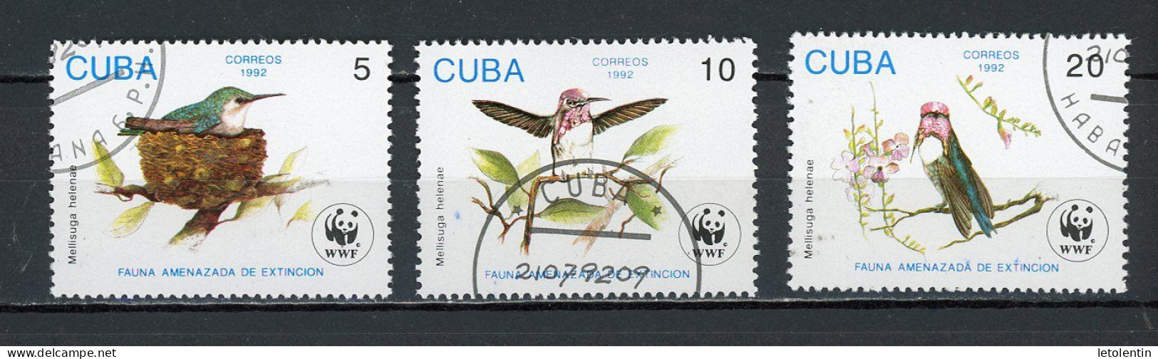 CUBA -  OISEAUX  N°Yt 3224+3225+3226 Obli. - Oblitérés