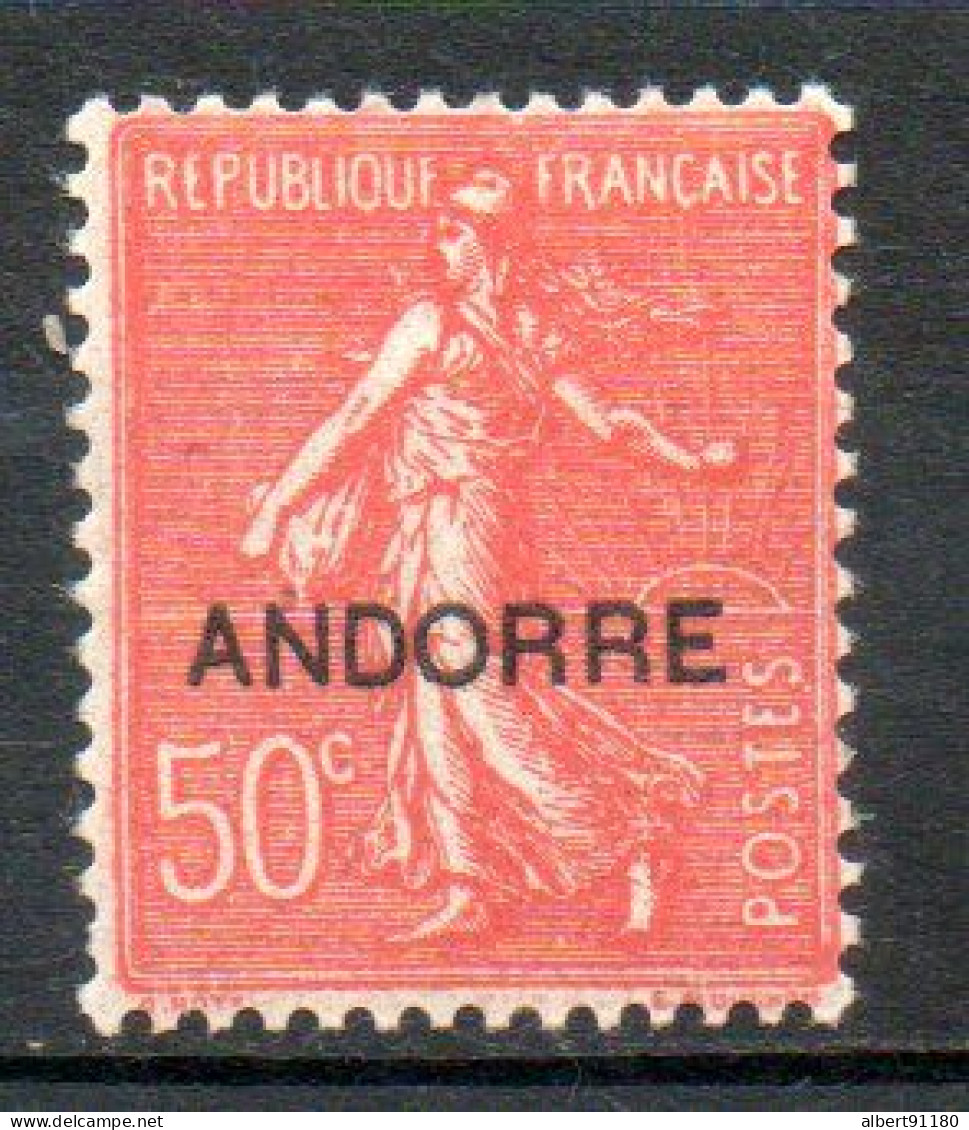 ANDORRE Semeuse 50c Rouge 1931 N°15 - Ungebraucht