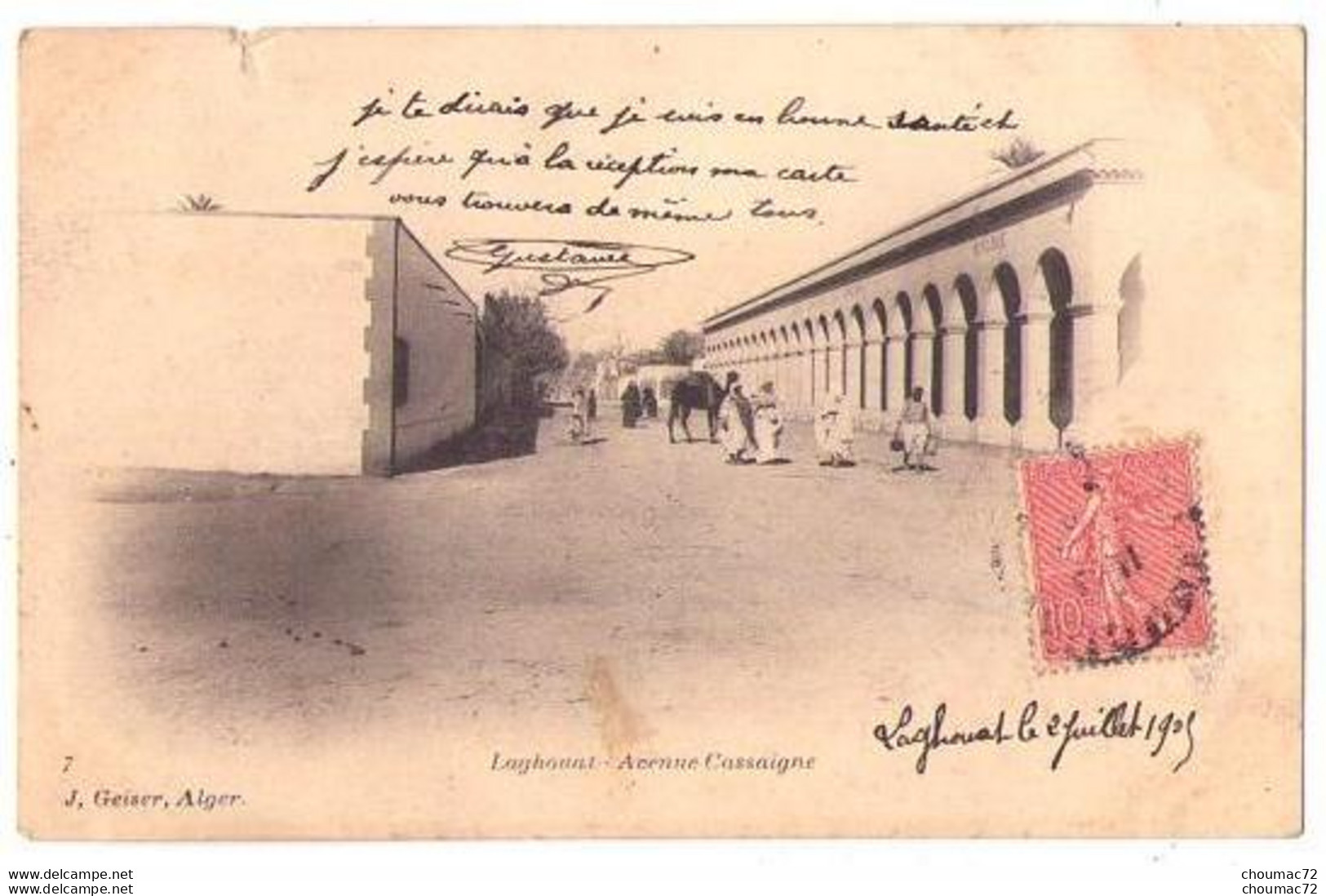 (Algérie) 193, Laghouat, Geiser 7, Avenue Cassaigne, état - Laghouat