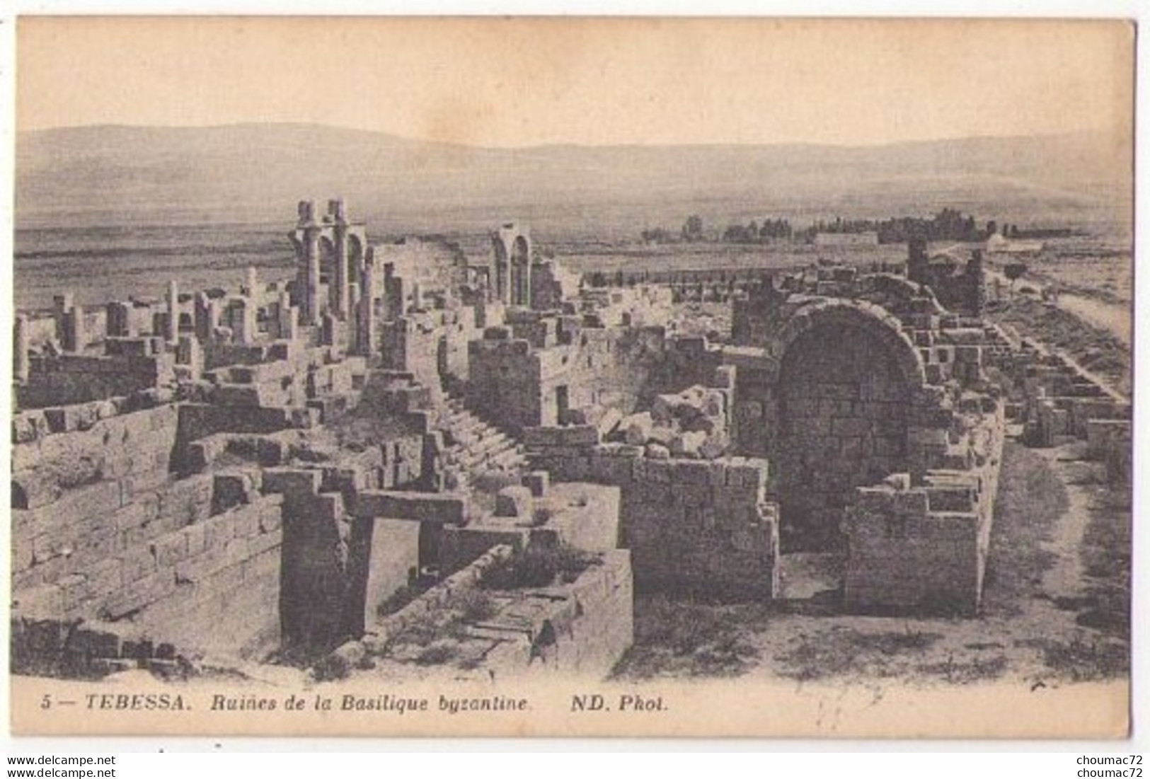 (Algérie) 088, Tebessa, ND Phot 5, Ruines De La Basilique Byzantine - Tébessa