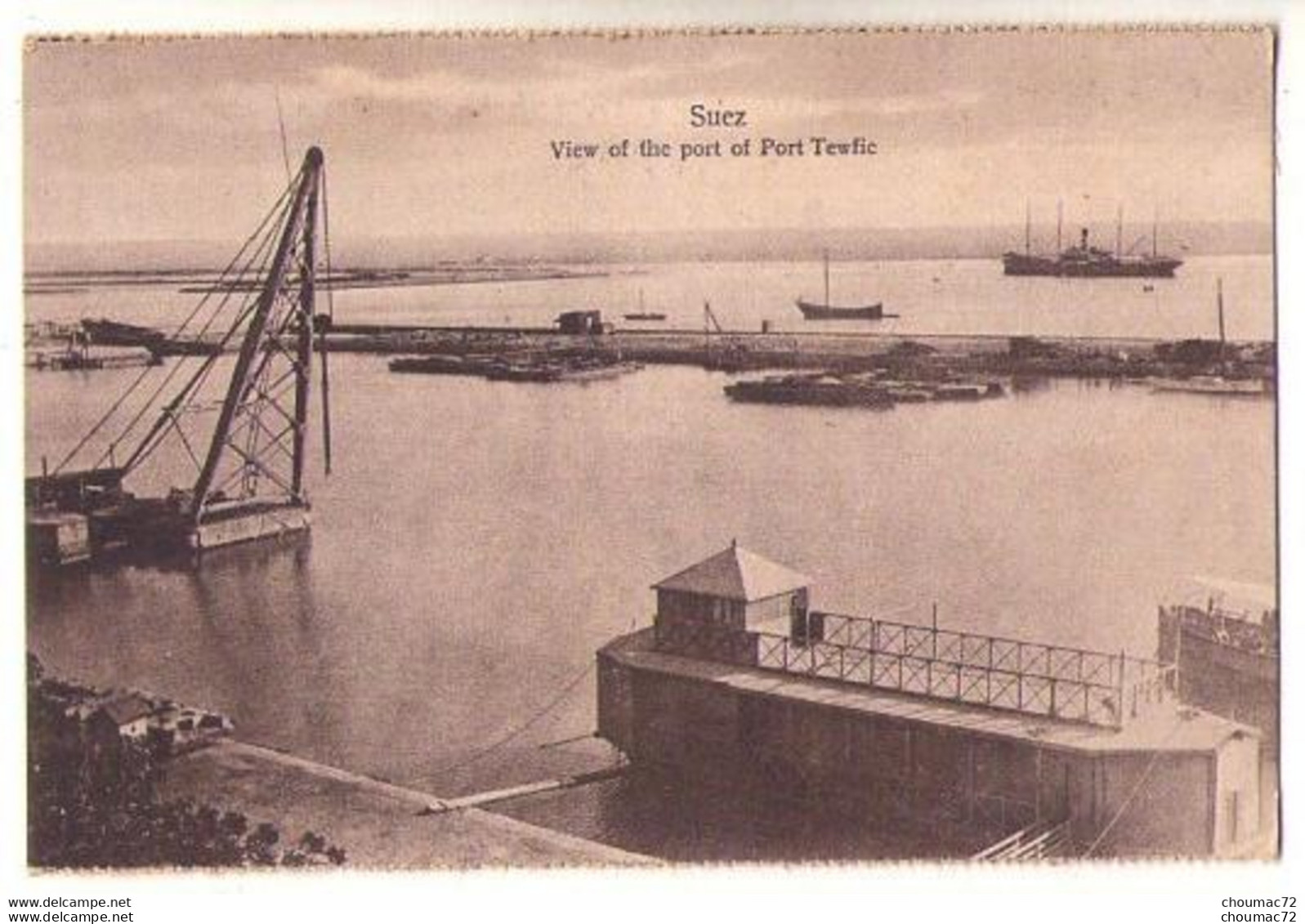 (Egypte) 245, Suez, The Postcard Trust T 817, Vue Du Port De Port Tewfic, D'un Carnet - Sues