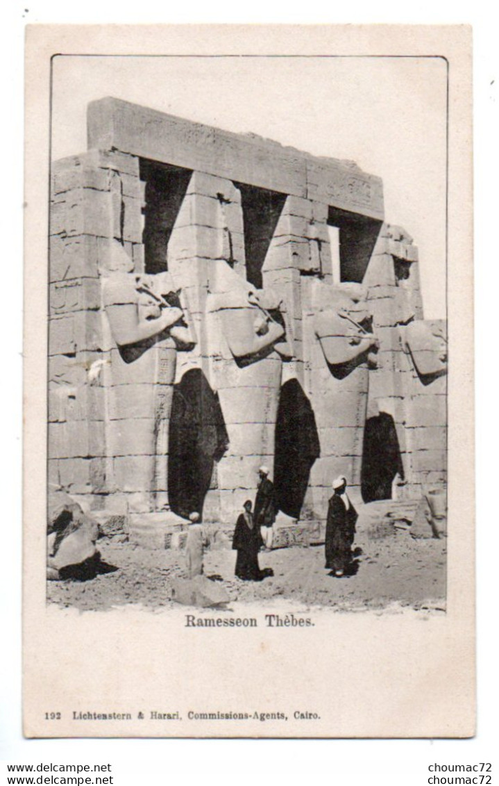 (Egypte) 302, Thebes, Lichtenstern & Harari 192, Ramesseon, Dos Non Divisé - Luxor