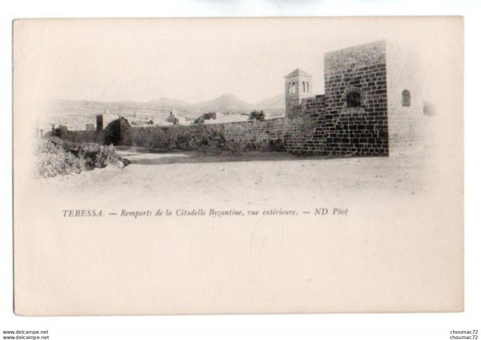 (Algérie) 384, Tebessa, ND Phot, Remparts De La Citadelle Byzantine, Vue Extérieure, Dos Non Divisé - Tébessa