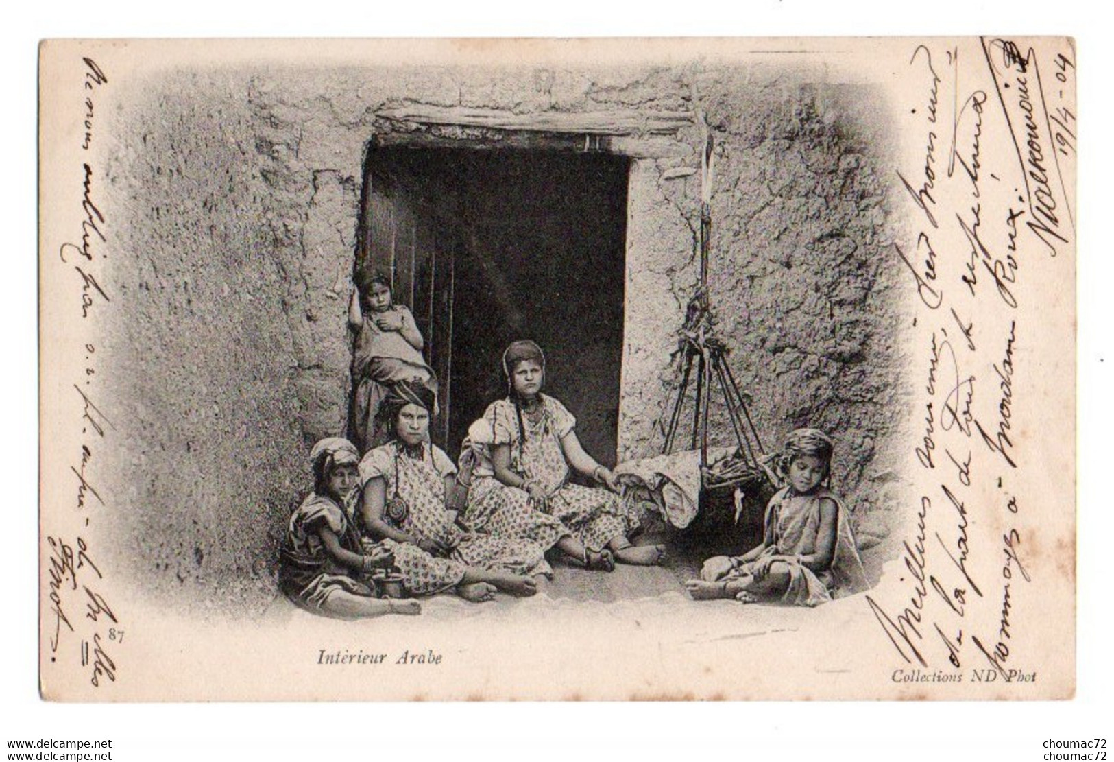 (Algérie) 104, Collection ND Phot 87, Intérieur Arabe, Dos Non Divisé - Métiers