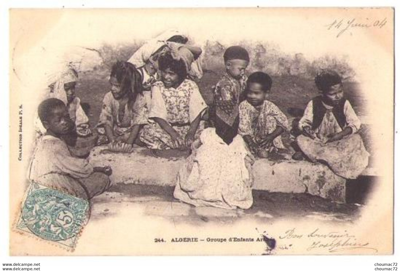 (Algérie) 049, Enfants, Collection Idéale PS 244, Groupe D'enfants Arabes - Kinder