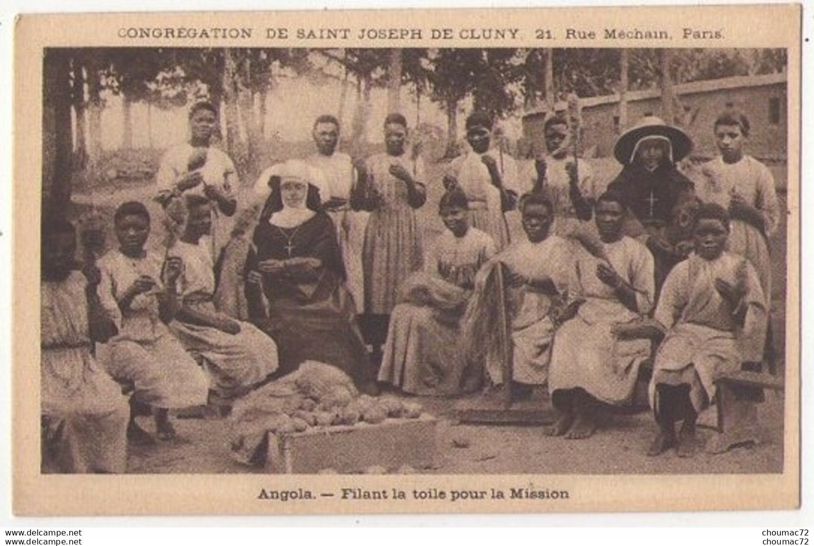 (Angola) 001, Aulard, Congréagation De Saint Joseph De Cluny, Filant La Toile Pour La Mission - Angola