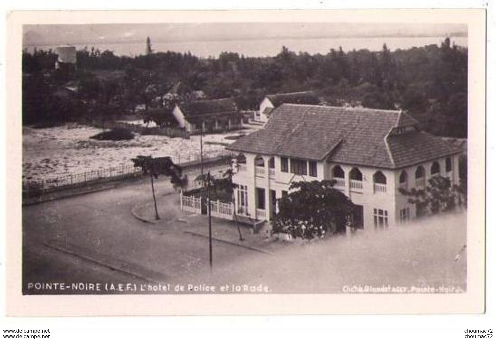 (Congo Brazzaville) 008, Pointe Noire, Clichet Blondet, Embouchure Ferroviaire Du Congo, L'Hotel De Police Et La Rade - Pointe-Noire