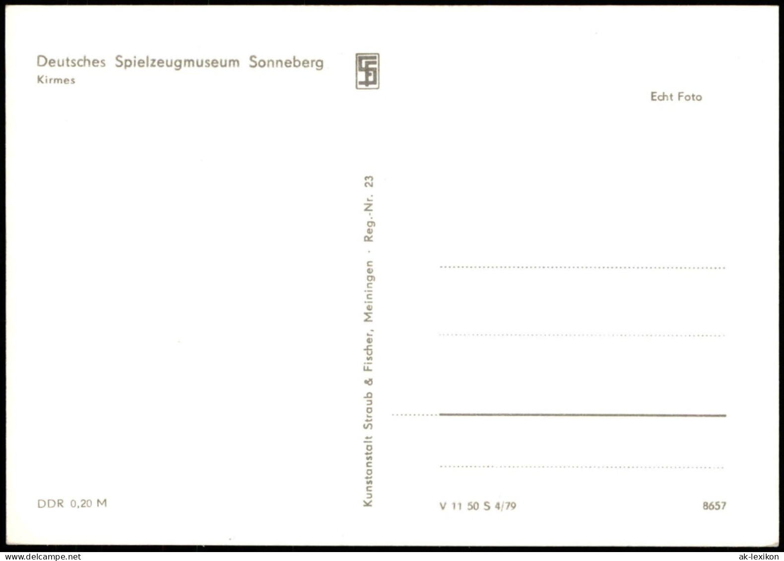 Sonneberg Deutsches Spielzeugmuseum Kirmes Darstellung, DDR AK 1979 - Sonneberg