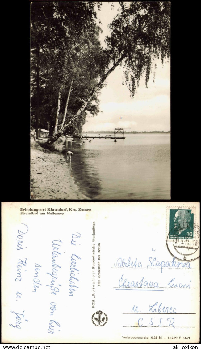 Ansichtskarte Klausdorf-Am Mellensee Strandbad Am Mellensee Zur DDR-Zeit 1973 - Klausdorf