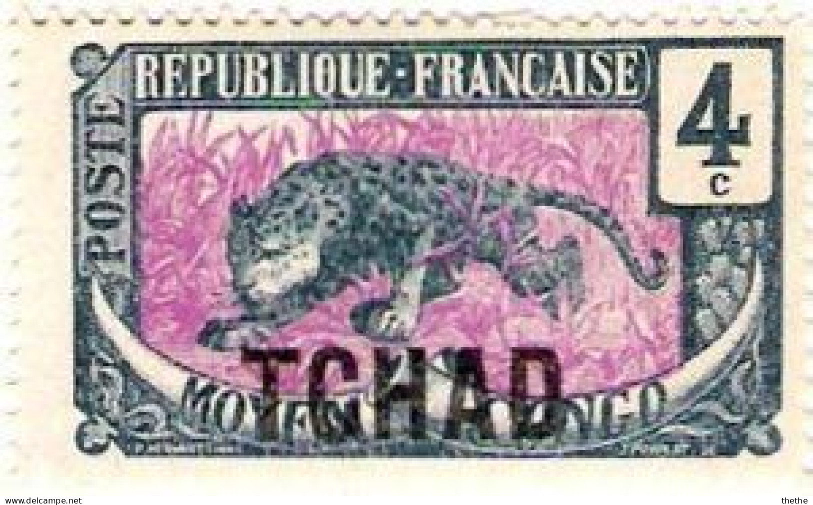 TCHAD - Surimpression Du Léopard (Panthera Pardus) - Unused Stamps