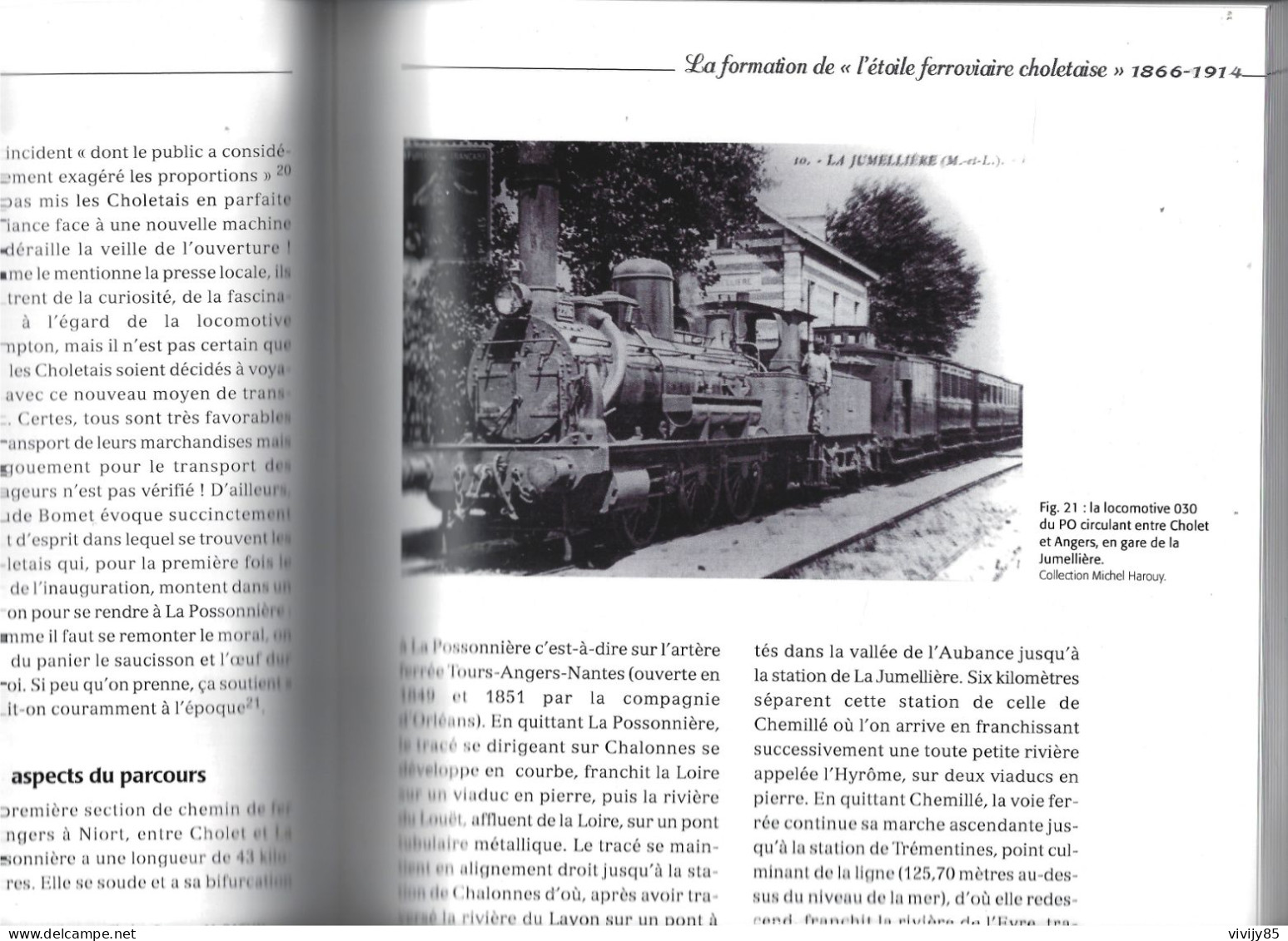 49-CHOLET-T.B. livre " premiers temps du chemin de fer " milieu XIXè à 1914-MAULEVRIER-St LEGER-St CHRISTOPHE
