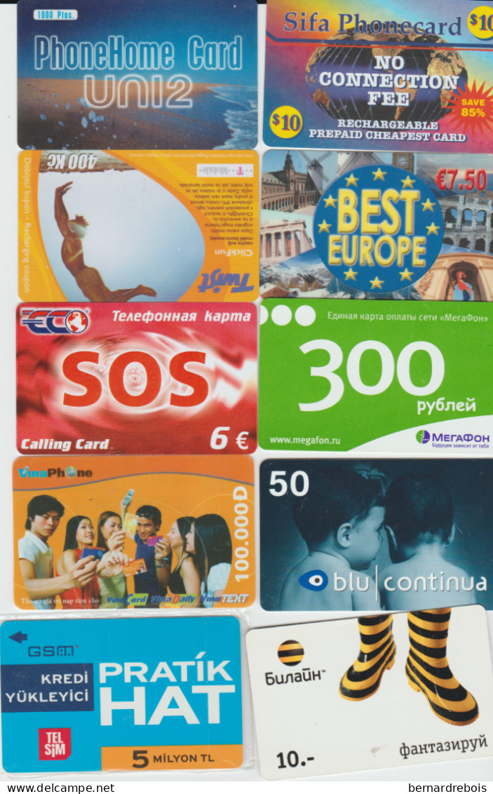 A06 - 10 10 PREPAYEES DIVERSES Différentes Pour 2 Euros - Non Classificati