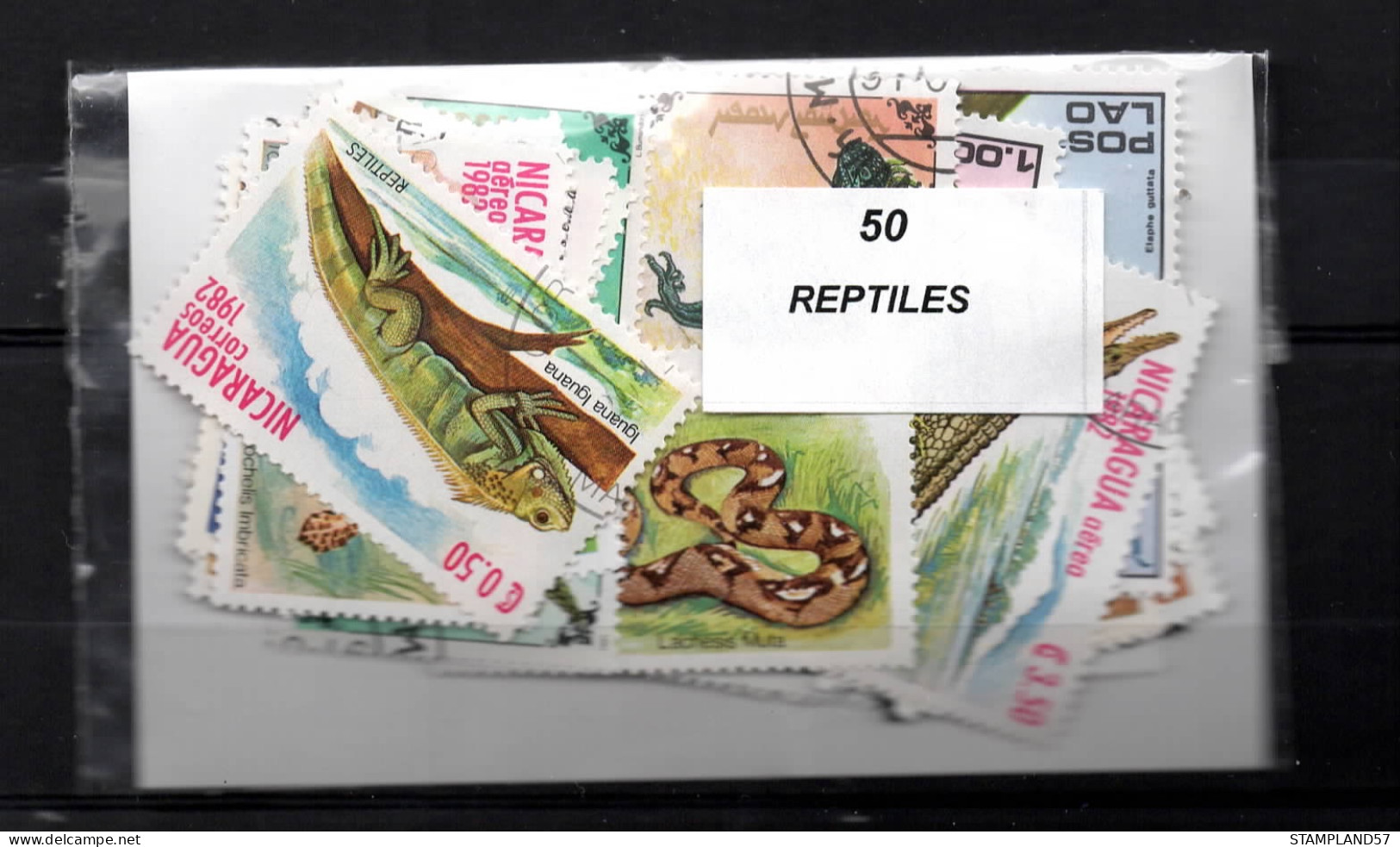 Reptiles - 50 Timbres Différents - Tous Pays - Serpenti