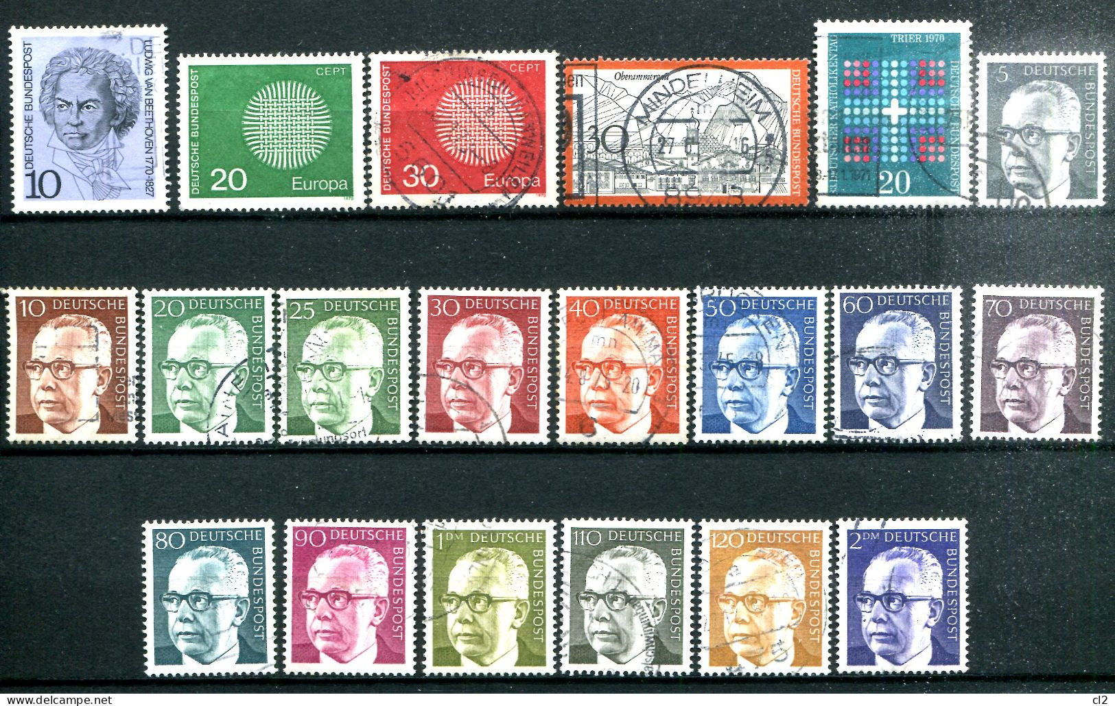 REPUBLIQUE FEDERALE ALLEMANDE - Lot De 20 Timbres De L'année 1970 - Annual Collections