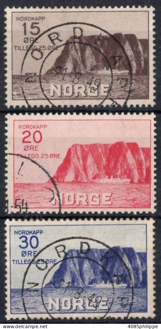 NORVEGE Timbres-poste N°151 à 153 Oblitérés TB Cote : 130.00€ - Used Stamps