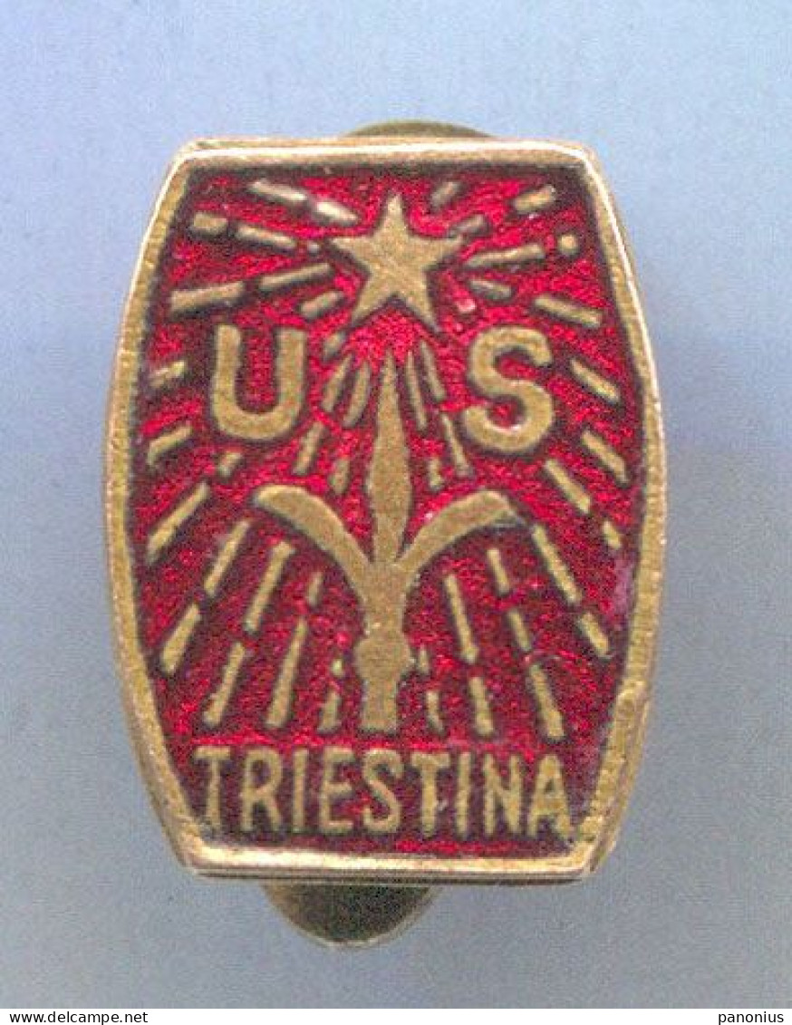 Football Soccer Futbol Calcio - US TRIESTINA  Italy, Vintage Pin Badge Abzeichen, Enamel Buttonhole - Football