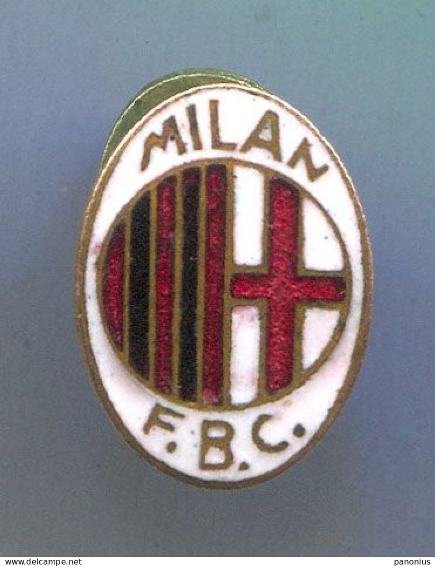 Football Soccer Futbol Calcio - FC MILAN  Italy, Vintage Pin Badge Abzeichen, Enamel Buttonhole - Football