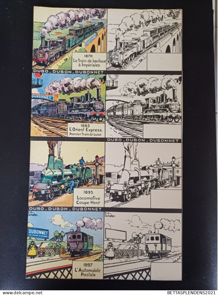 DUBONNET - HISTOIRE DES CHEMINS DE FER FRANCAIS - Trains, Locomotives - A Colorier - Alcolici