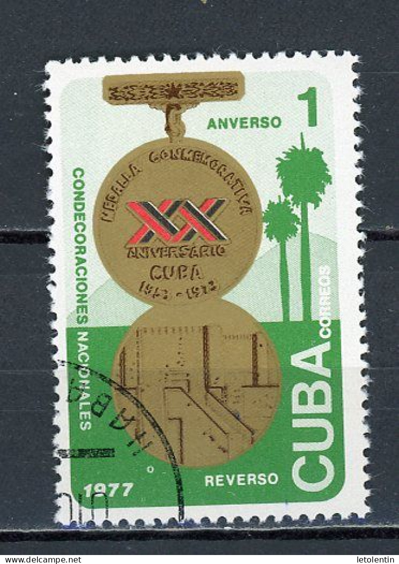 CUBA -  DÉCORATION  N°Yt 2016 Obli. - Gebruikt