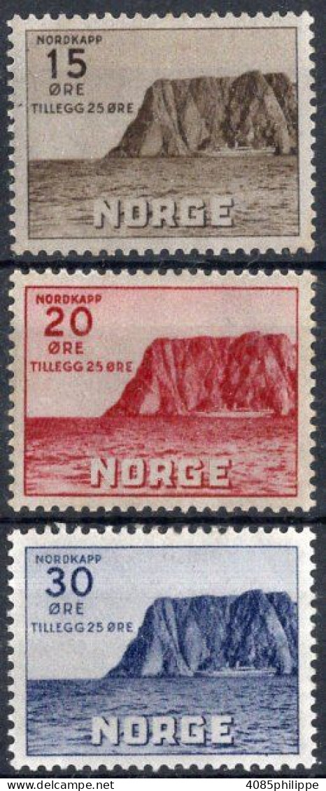 NORVEGE Timbres-poste N°246* à 248* Neufs Charnières TB Cote : 4,75 € - Unused Stamps