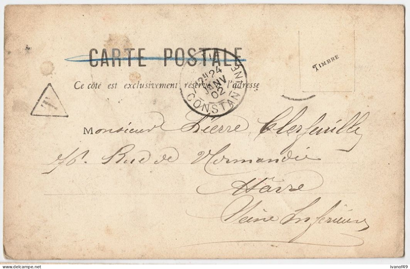 SETIF - CPA - Maison Vigliano  - Edit. GEISER - Précurseur 1902 Taxe - Sétif