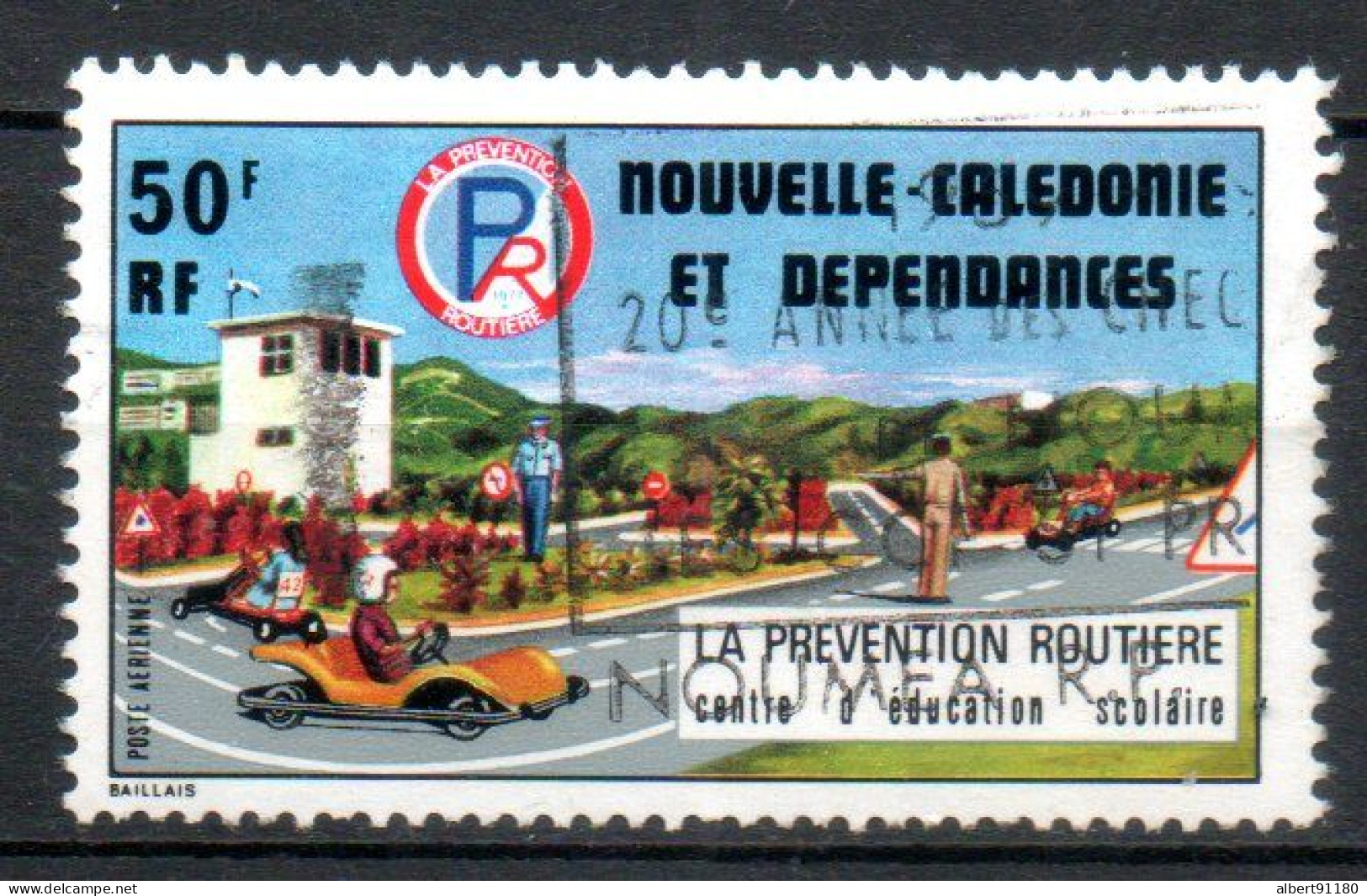 N CALEDONIE P Aérienne LA Prevention Routière 1977 N° 177 - Used Stamps