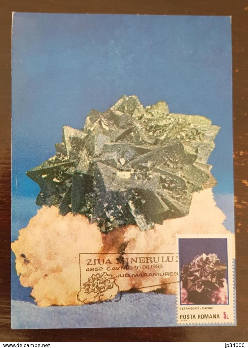 ROUMANIE Minéraux, Carte Oblitération Temporaire "ZIUA MINERULUI 7/8/1988 (B) - Minerals