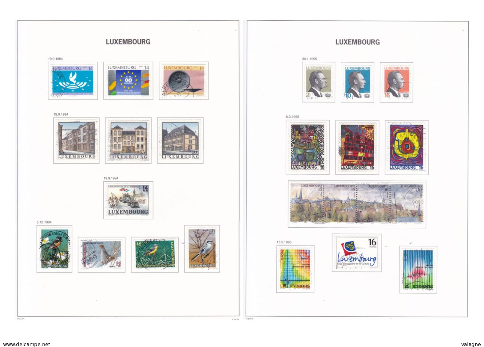 LUXEMBOURG Importante collection à compléter des origines à 2010 dans un album Davo Collection en majorité oblitéré