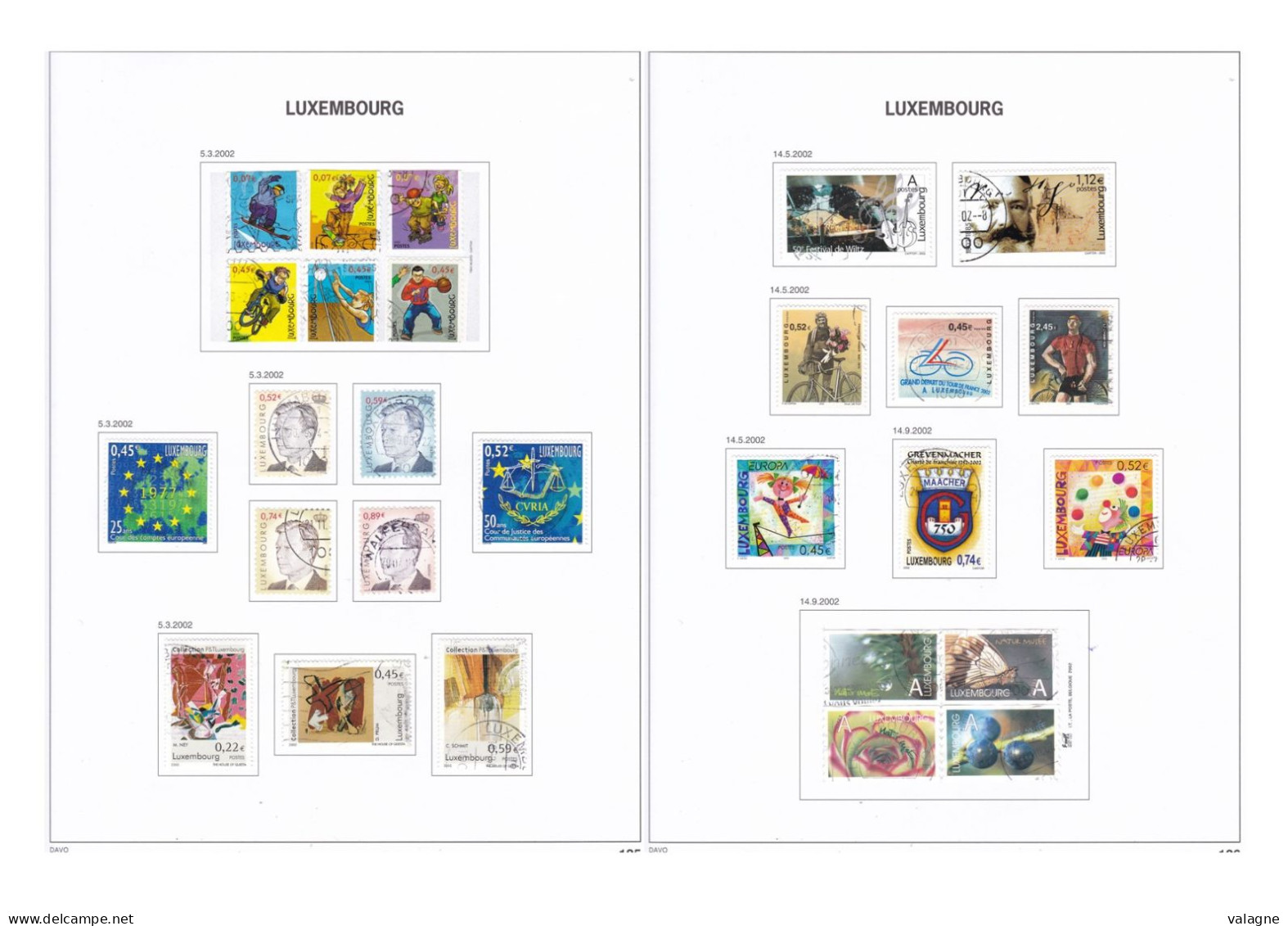 LUXEMBOURG Importante collection à compléter des origines à 2010 dans un album Davo Collection en majorité oblitéré