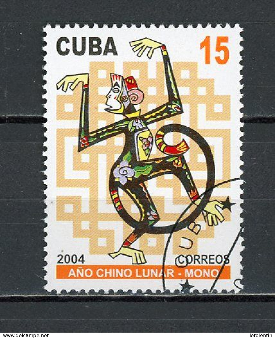 CUBA -  ANNÉE DU SINGE  N°Yt 4139 Obli. - Gebruikt