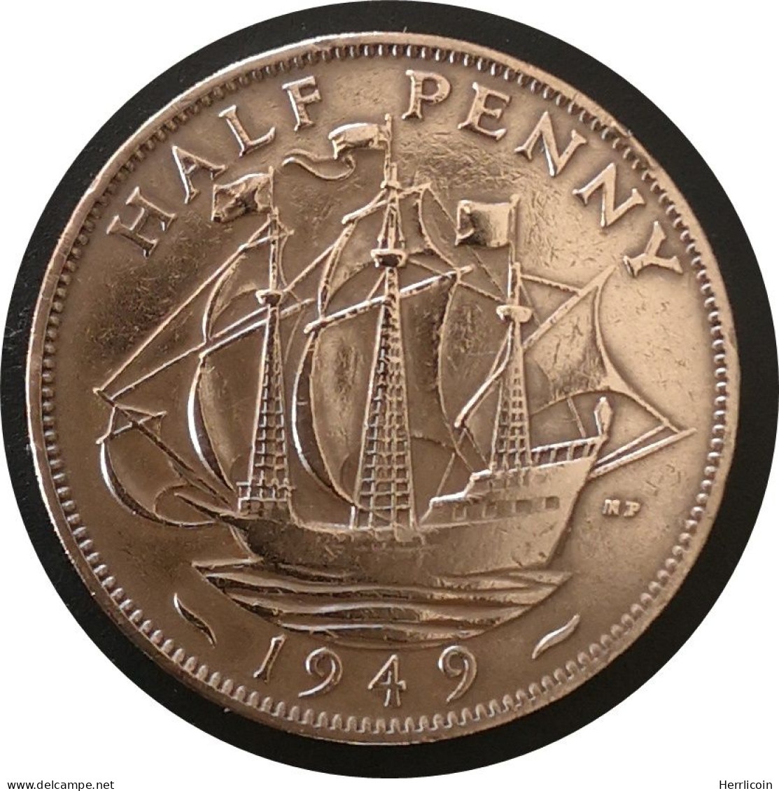 Monnaie Royaume Uni - 1949 - Half Penny George VI Sans "IND:IMP." - C. 1/2 Penny