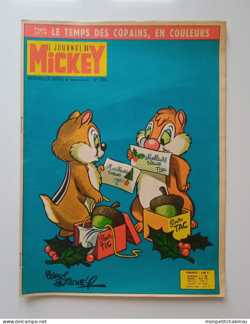 JOURNAL DE MICKEY N°554 (Janvier 1963) - Disney