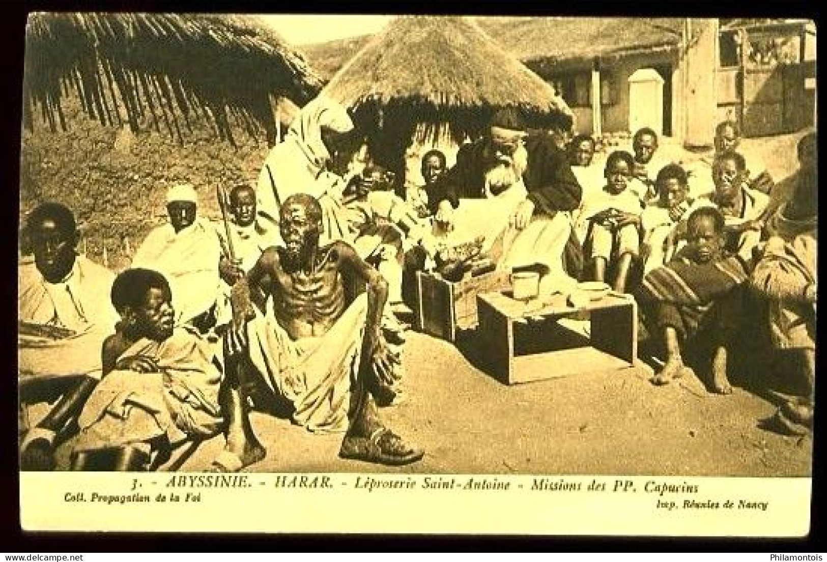 ABYSSINIE - HARAR - 3 : Léproserie St. ANTOINE - Missions Des Pères CAPUCINS - (Gros Plan Très Animé) - Ethiopie